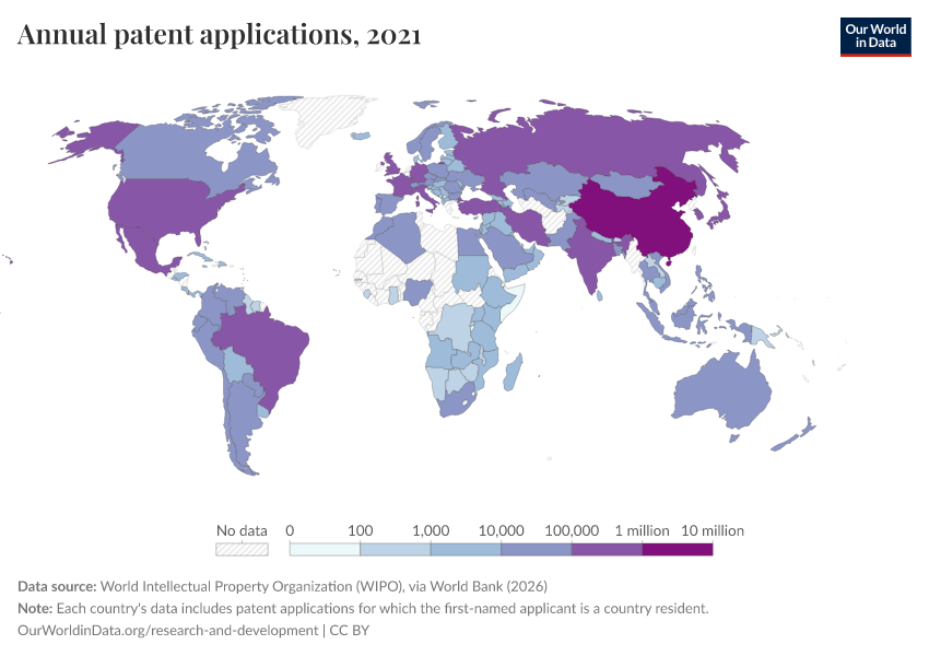 A thumbnail of the "Annual patent applications" chart
