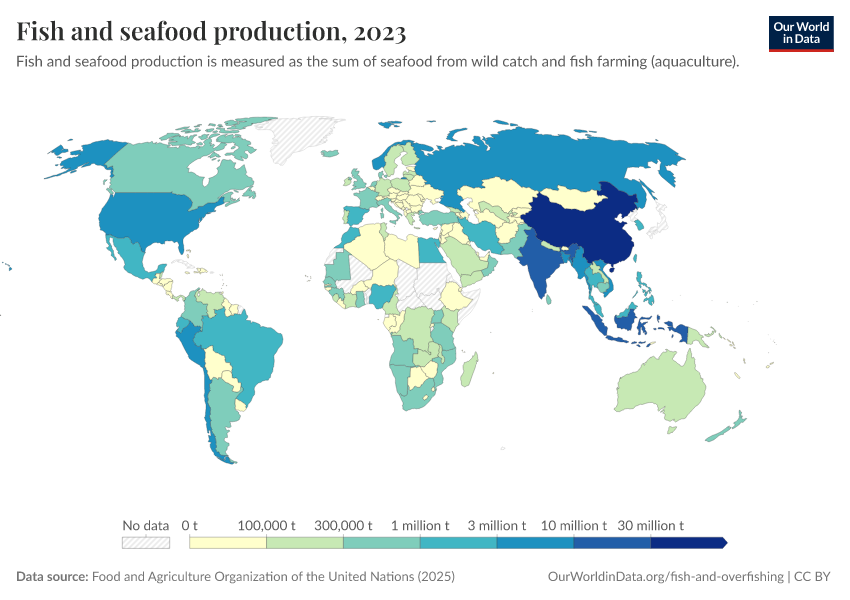 A thumbnail of the "Fish and seafood production" chart