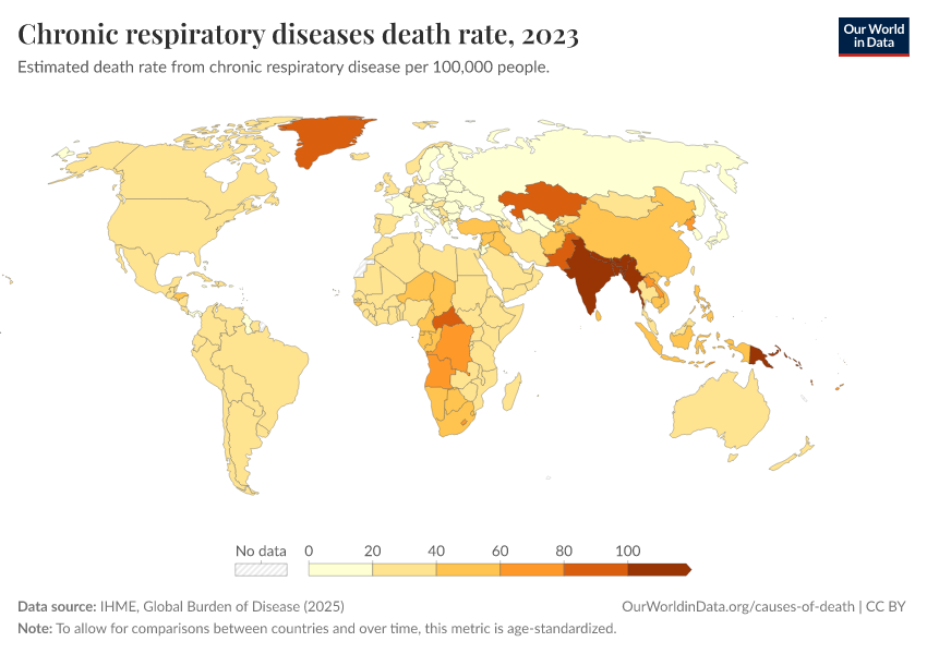 A thumbnail of the "Chronic respiratory diseases death rate" chart
